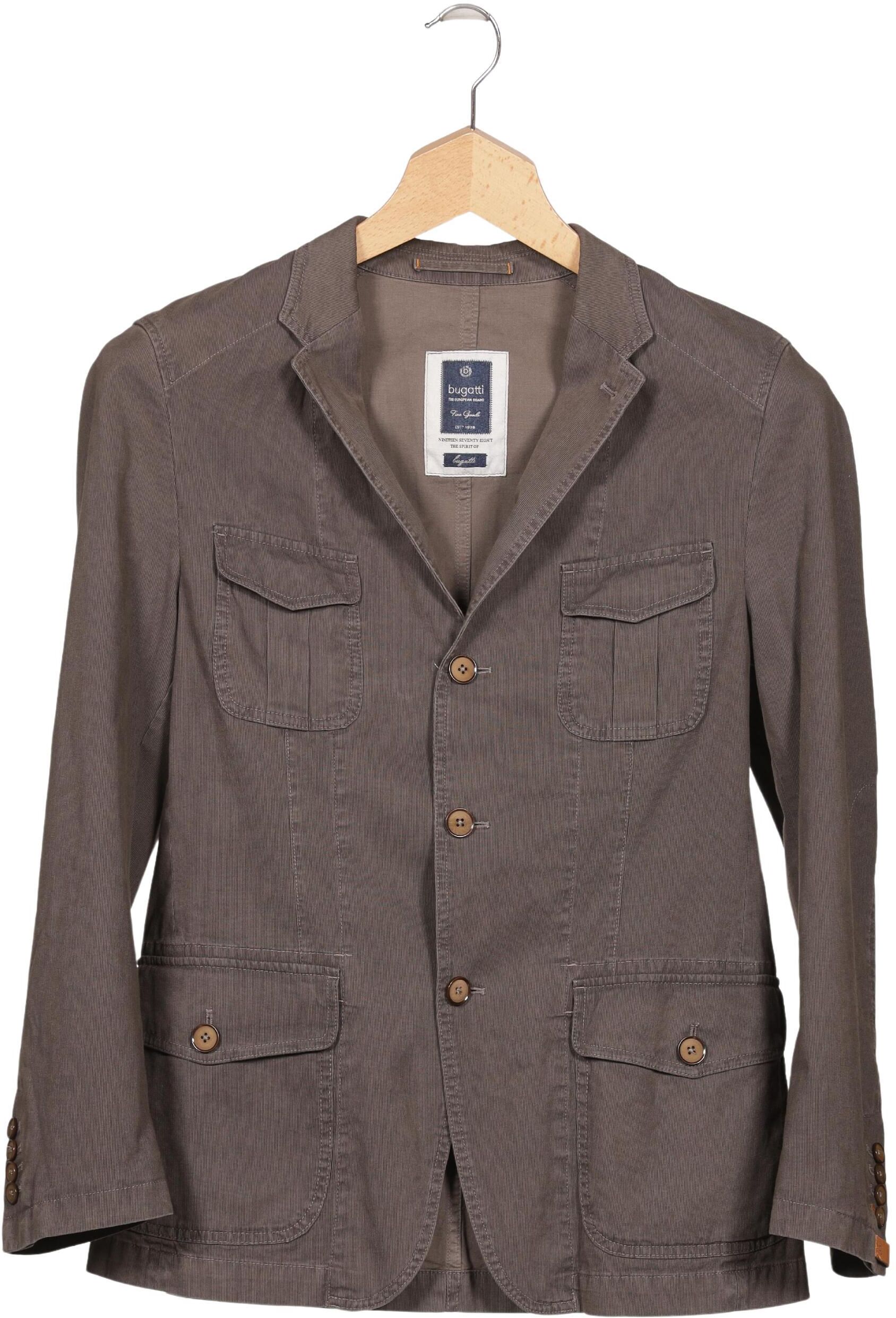Bugatti Herren Sakko, Braun, Gr. EU 48, Baumwolle / Elasthan / Synthetik - Second Hand