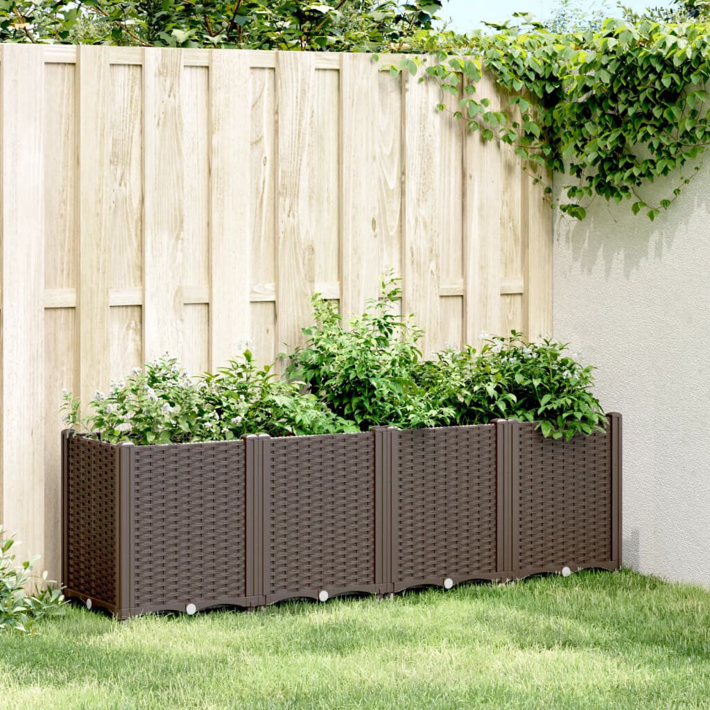 Brayden Studio Benilde Outdoor Planter Box Brown 53cm H X 40cm D
