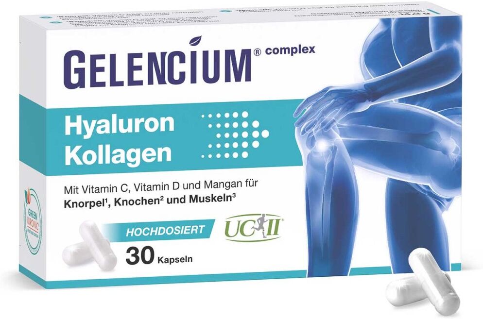 GELENCIUM® Hyaluron Kollagen hochdosiert mit Vitamin C Kapseln