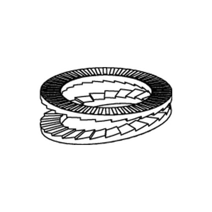 Keilsicherungsscheibe R 88032 HLS-10 Stahl zinklamellenb. geklebt 200St. HEICO ; HEICO Befestigungstechnik (880320300100000)
