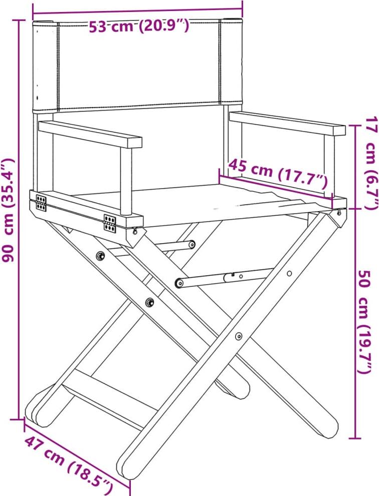 vidaXL 6-teiliges Klappstuhl-Set, cremeweißer Stoff