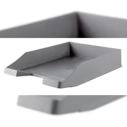 HAN Briefablage KLASSIK KARMA, DIN A4/C4, 80-100% Recyclingmaterial, stabil gebaut, Übereinander Stapelbar, öko-grau