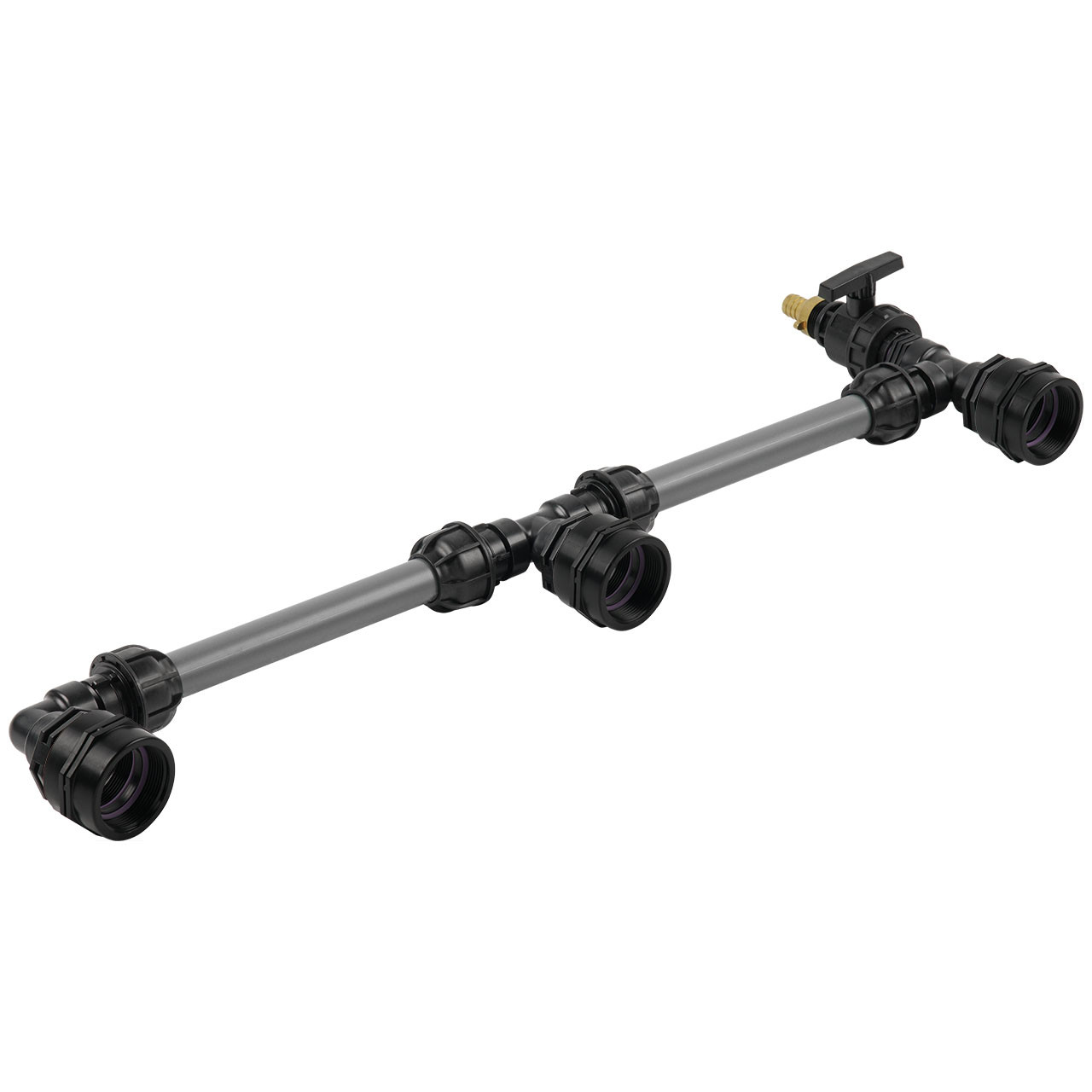 REKUBIK IBC Adapter BSP 2" - 3 IBC nebeneinander Tankverbindung Rohr 32mm