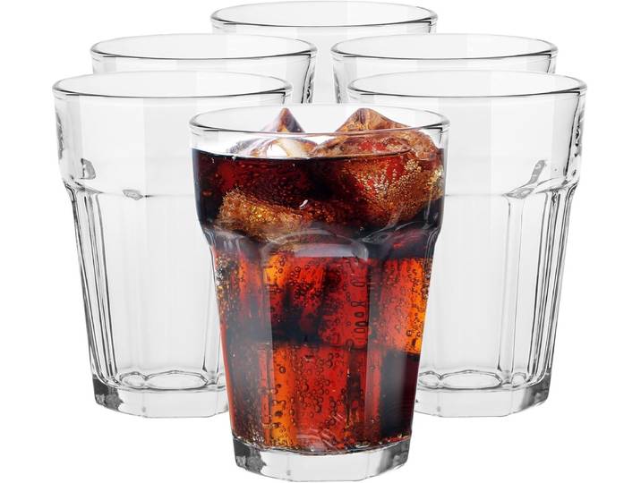 Drinkglazen Set van 6 - Vintage Ontwerp - 370 ml