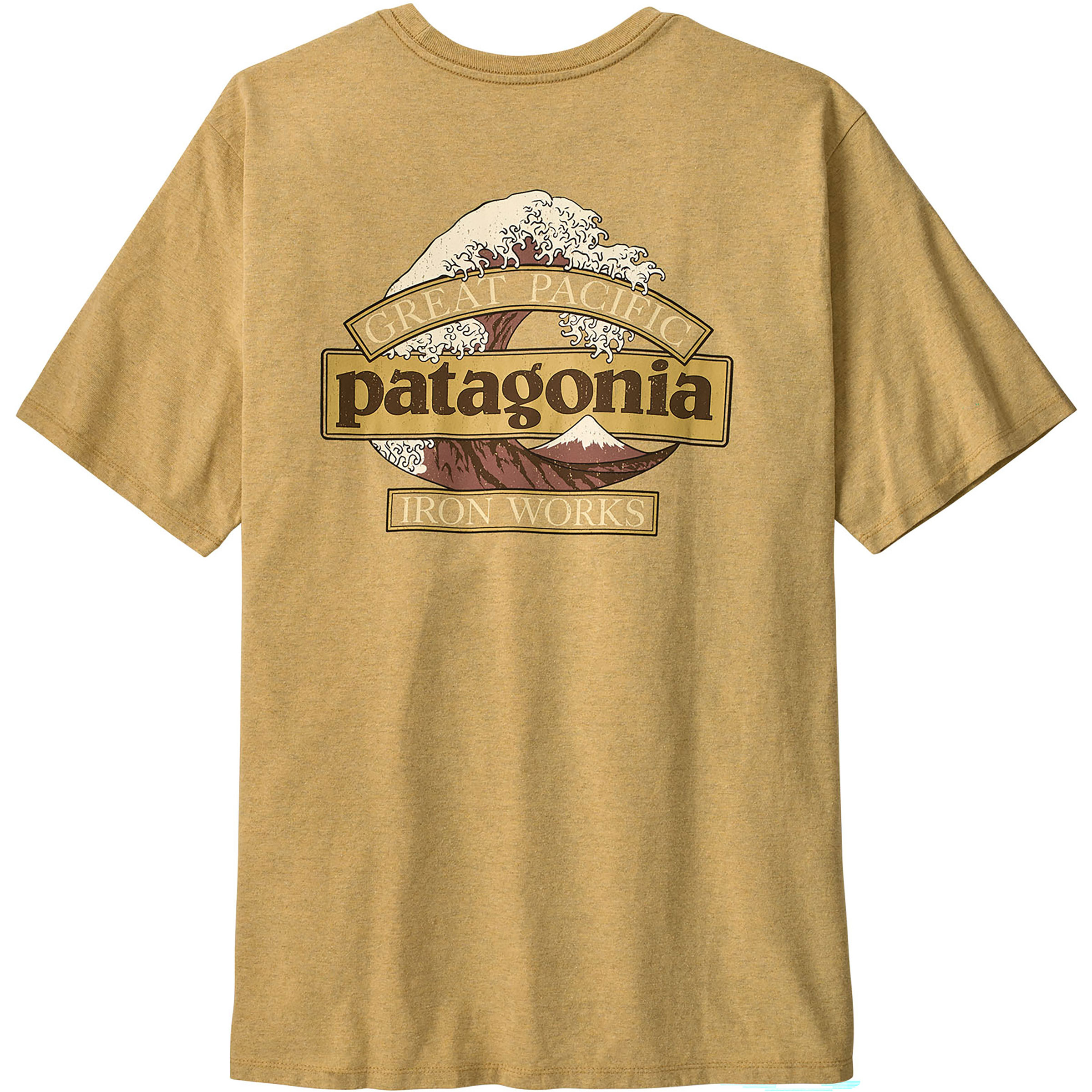 Patagonia Great Waves Responsibili Herren T-Shirts beige Größe M Trekking Schnell trocknend