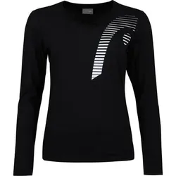 HEAD Damen Polo CLUB 21 LINDA LS Women, Größe M in Schwarz Schwarz