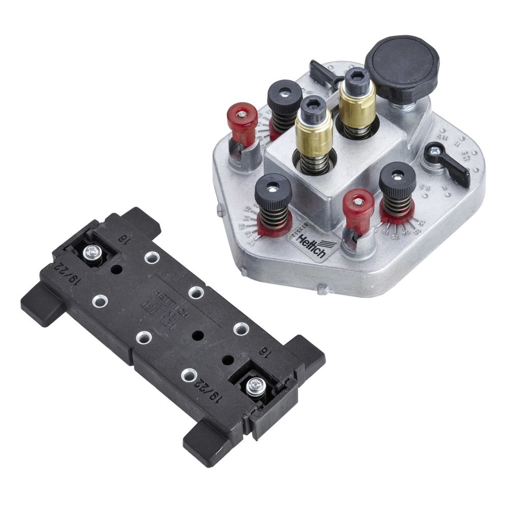 Hettich Verbindungsbeschlag-Ankörnlehre DrillJig VB, Hartmetall 10 mm, 32mm, Ø 5mm Holzstärke 16- 19mm 20166