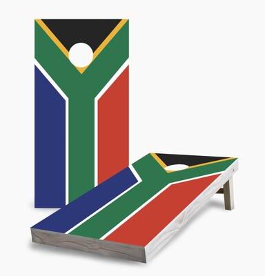 Skip's Garage South African Flag Regulation 2x4 Cornhole Game Set