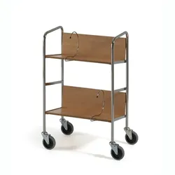Aktenwagen kurz, max. 75 kg Laminat Farbe: Hellgrau, Abmaße: 550x340x840 mm