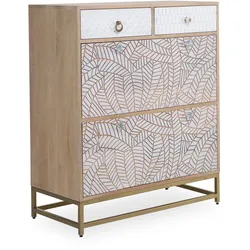 Schuhkommode SANSIBAR AMRUM (BHT 85x100x40 cm) - braun - BHT 85x100x40 cm