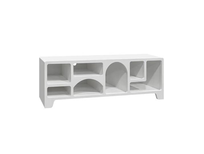 sweeek - Meuble TV organique décor bois 160cm THESSA