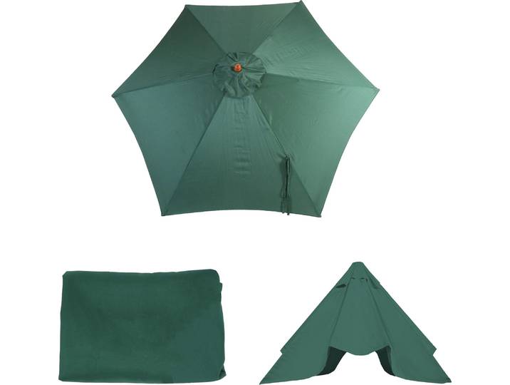 Housse de rechange pour parasol Florida\, housse de rechange pour parasol\, Ø 3m polyester 6 baleines ~ vert olive