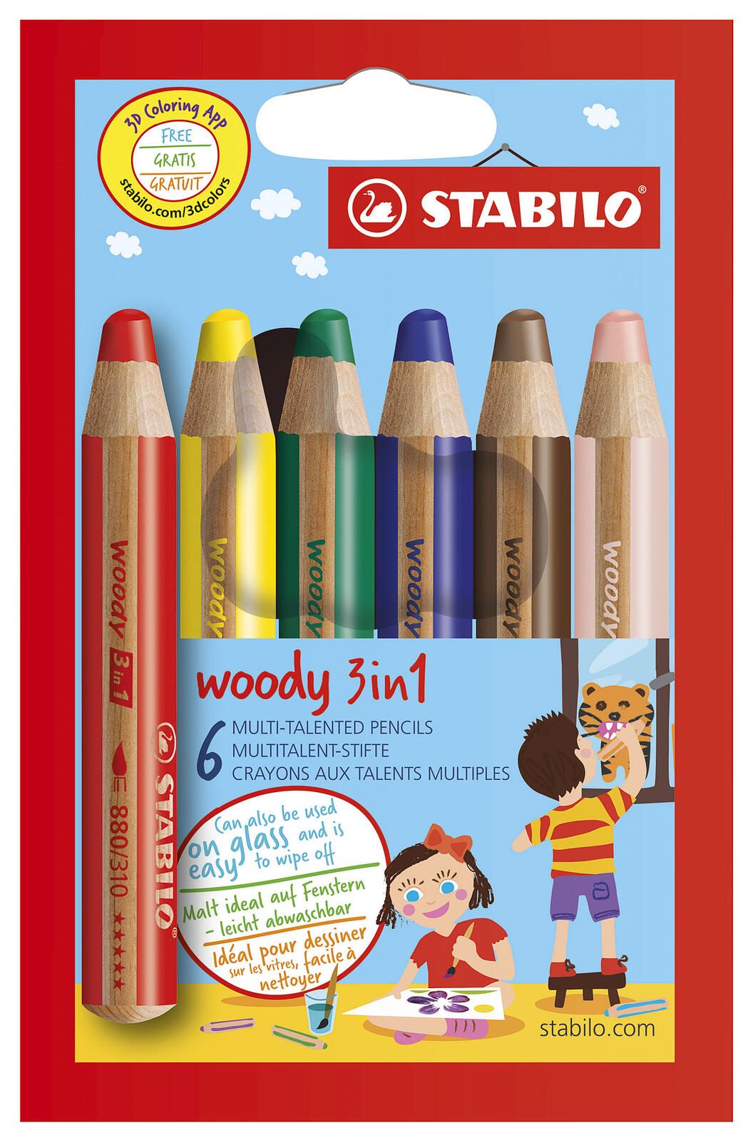 STABILO Buntstifte woody 3 in 1 Mehrfarbig 8806