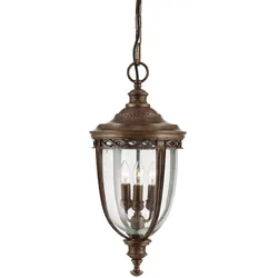 Elstead Lighting English Bridle große Kettenlaterne 3-flammig in britischer Bronze