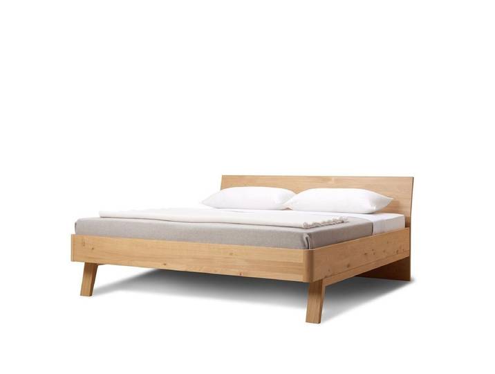 Natur24 Einzelbett Einzelbett Cortina 90 x 200 cm Buche Nuss gebeizt und lackiert