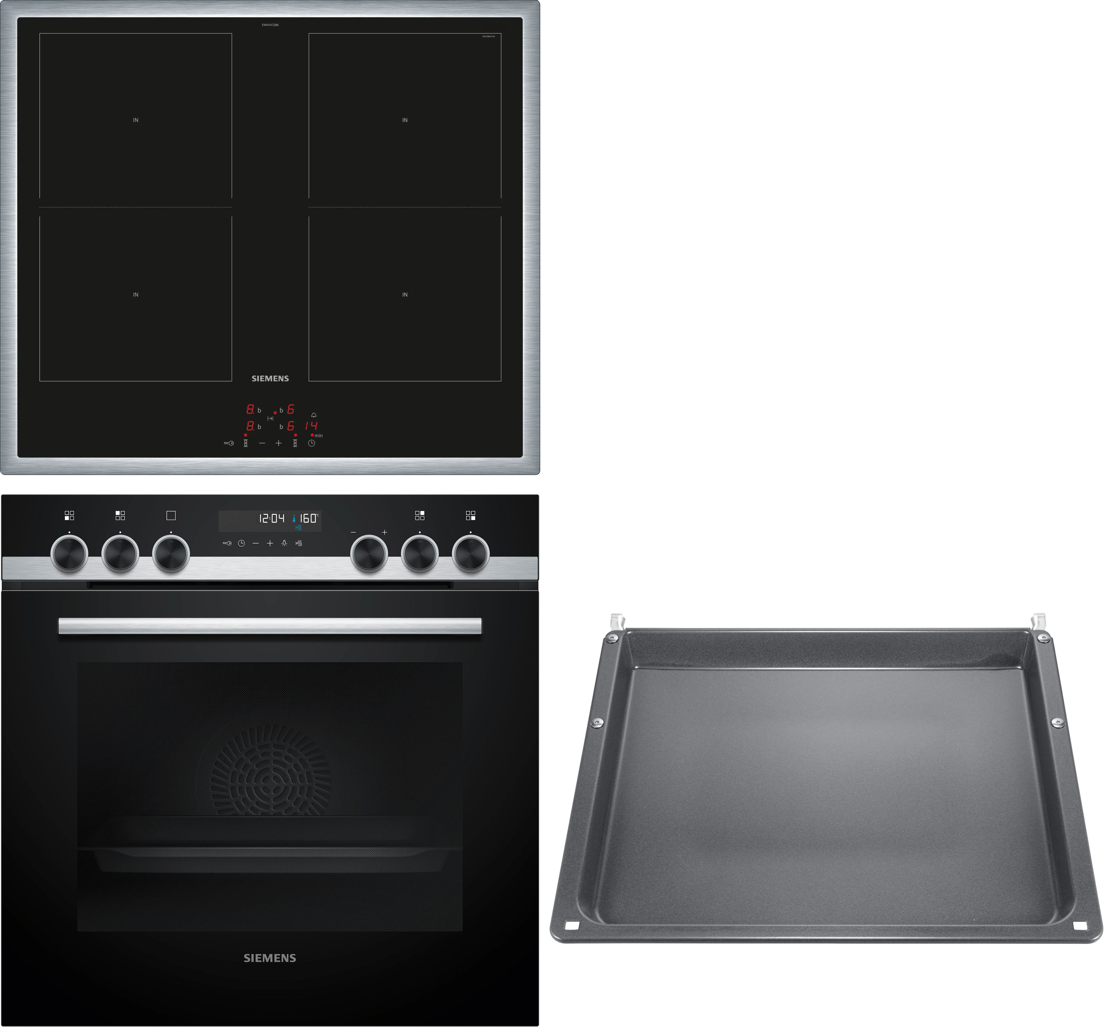 Siemens EX83DB2 (EM645CQB6E + HE578BBS4 + HZ541000) Herdset groß AutoClean activeClean mit 60 cm Induktions Kochfeld