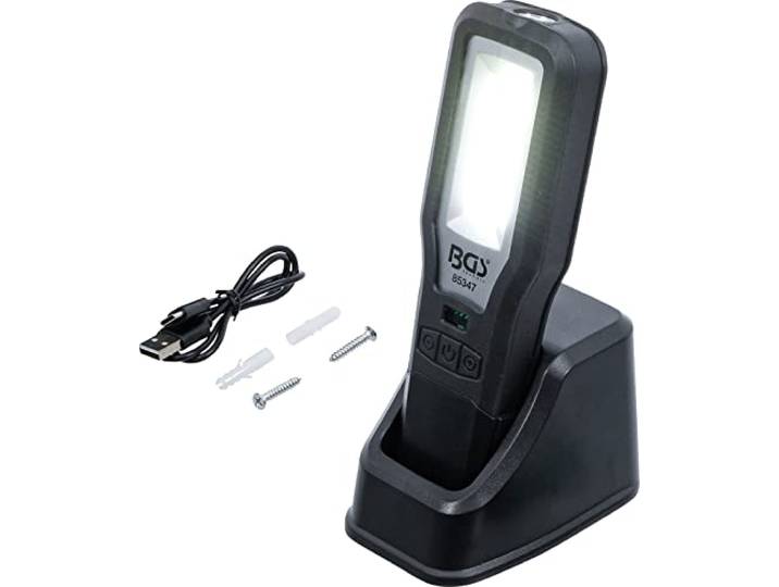 BGS 85347 COB-LED werklamp uitklapbaar met oplaadstation