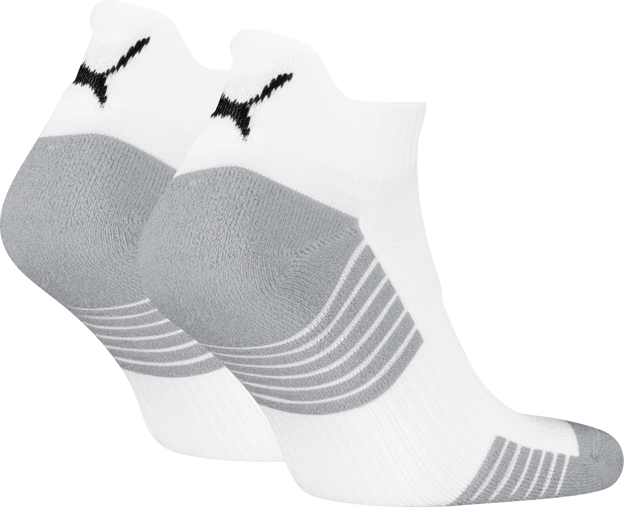 Sneakersocken PUMA "PUMA UNISEX SPORT CUSHIONED SNEAKER 2P", Damen, Gr. 43-46, weiß, Materialmix, normal, Socken Sneakersocken, Gepolsterte Sohle, niedriger Schnitt