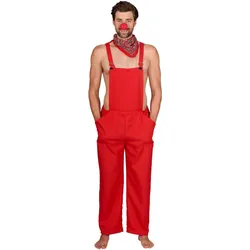 Metamorph Basic Latzhose rot - Karneval und Faschingskostüm (54, 56)