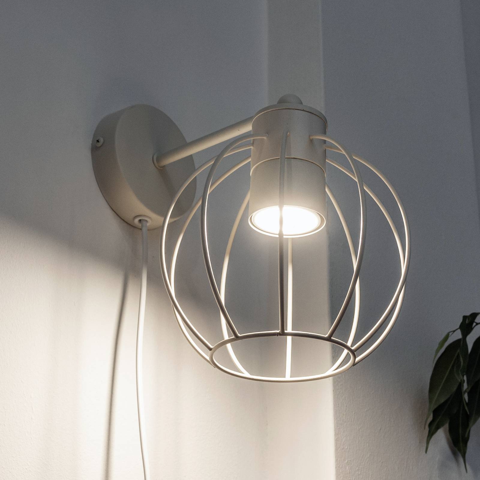 Wandlampe STARLIGHT HELAM, creme / amber, für Wohn- / Esszimmer, Metall, Wandleuchte, Wandlampe Innen