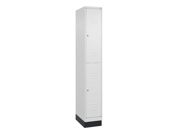 Wardrobe C+P Classic PLUS, White, with 2 doors, with key, New Robust - ideal for offices and reception areas