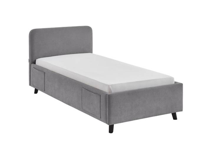 Boxxx Polsterbett, Grau, Schwarz, Holz, Eukalyptusholz,Birke, Buche, massiv, 90x200 cm, Bettkasten,individuelle Liegehärteeinstellung, Schlafzimmer, Betten, Polsterbetten