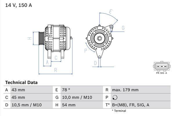 Bosch Lichtmaschine Generator 150A