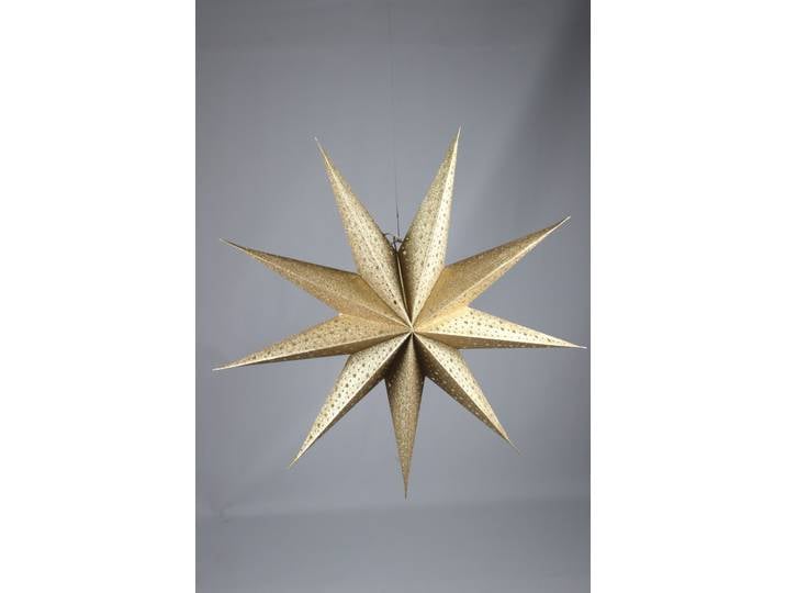 Dekostern AM DESIGN aus Papier , gold (natur), B:60cm H:15cm, Papier, Dekosterne, Dekostern, 2er Set, BxH: 60x15 cm