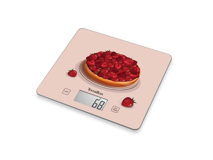 Terraillon T1040 Dessert Tarte Fraise Rose, Rouge Rectangle Balance de ménage électronique