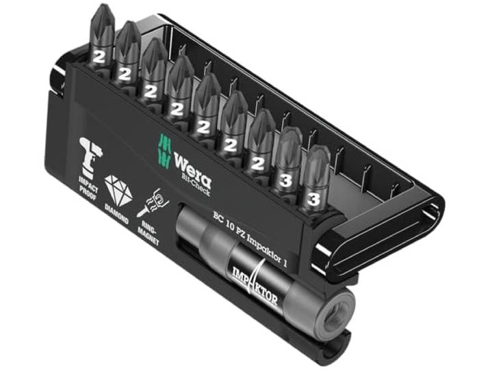 Wera Bit-assortiment, Bit-Check 10 PZ Impaktor 1, 10-delig, 05057684001
