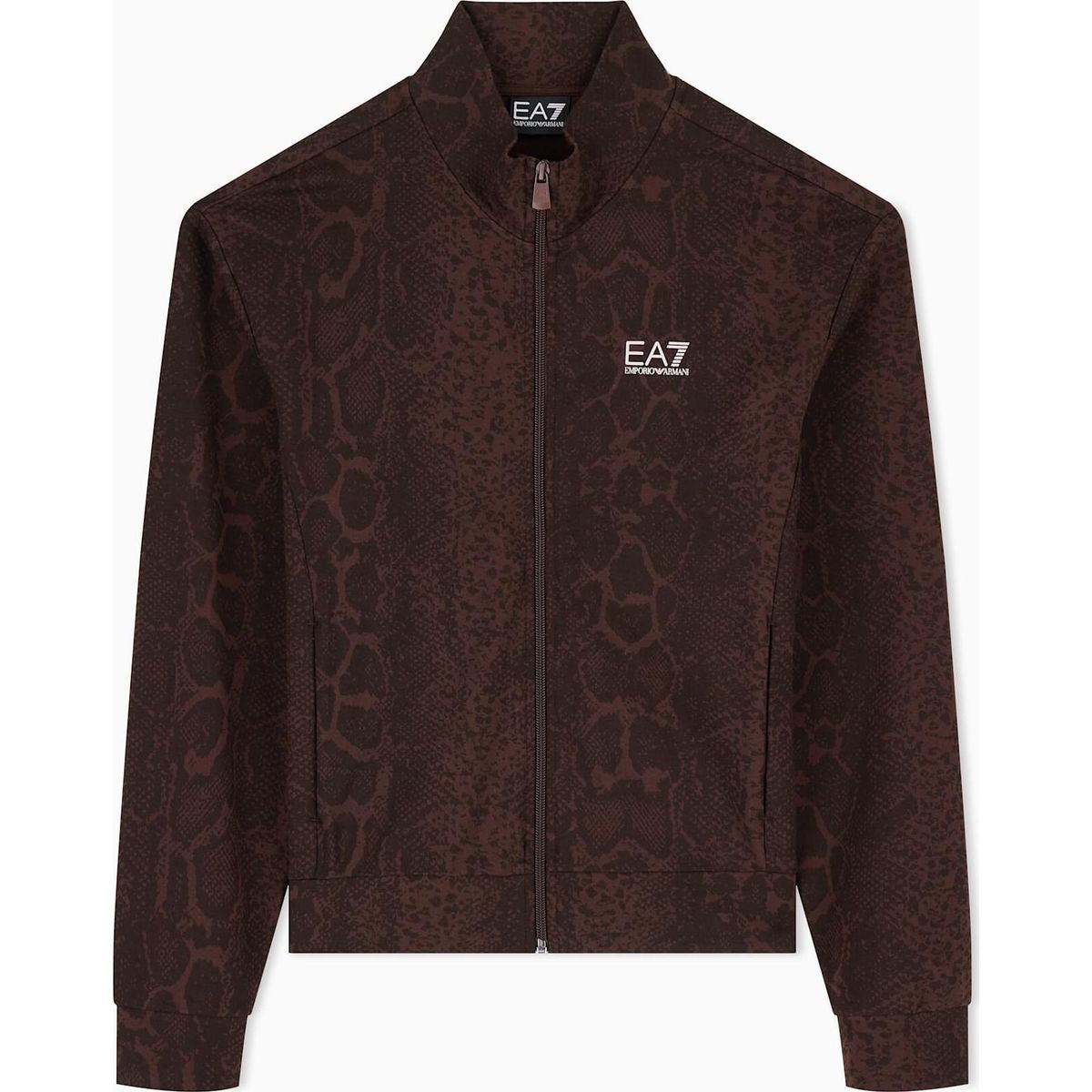 EA7 Train Graphics Series W T-top Full Zip - Train Graphics Series W T-top Full Zip fancy chicory coffee (F6007) XS 7W001415 AF26043-F6007-XS