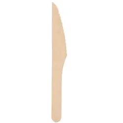 Papstar 1000 Messer Holz `pure` 16 cm