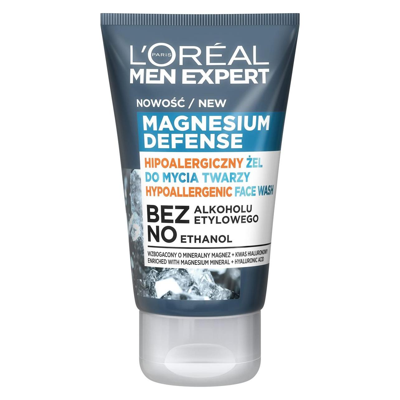 L'Oréal Paris L'Oreal Men Expert Magnesium Defense Face Wash Hypoallergenic Face Wash Gel 100Ml (Reinigungsgel, 100 ml) (3600524032142)