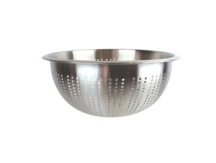 COOK CONCEPT Passoire en Inox Brossé 27\,5 cm avec Poignées Argent Inox brossé\, passoire\, format 27\,5x27\,5x11\,5 cm\, égouttage pâtes légumes fruits\, poignées ergonomiques\, argent