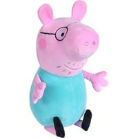 Peppa Wutz Papa Wutz, Kuscheltier rosa/türkis, 37 cm