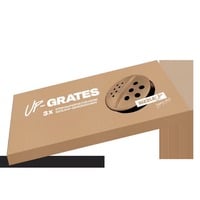 UP-GRATES - 3 SizzleUp Streuaufsätze, Deckel silber, für alle SizzleUp-Gewürzdosen