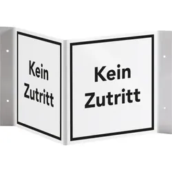 Schild I Tür-Nasenschild Kein Zutritt, Kunststoff, 150x150mm
