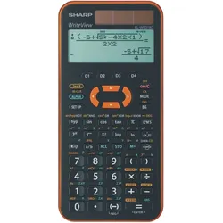 Sharp Schulrechner EL-W531 XG YR wissenschaftlich orange Packung mit 10 Stück