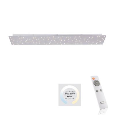 JUST LIGHT LED Deckenleuchte "SPARKLE", grau (stahlgrau), 1, 1 Stk., Leuchten, CCT - über Fernbedienung und Schalter, LED Panels