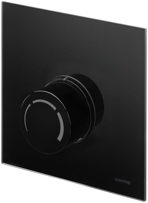 Oventrop Couvercle Unibox RTL verre véritable noir, avec thermostat (1022788)