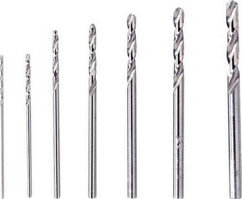 Dremel 2615062832 628 HSS Metall-Spiralbohrer 7teilig 0.8 mm, 1.2 mm, 1.6 mm, 2 mm, 2.4 mm, 2.8 mm, 3.2mm Zylinderschaft 1 Set