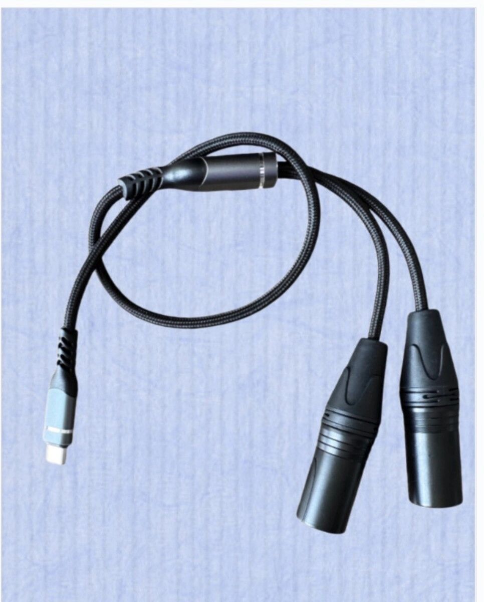 INF 1m XLR Kabel männlich zu weiblich – Geflochtener Angelschnur-Mantel, abgeschirmt, Legierungsstecker, rauscharmes