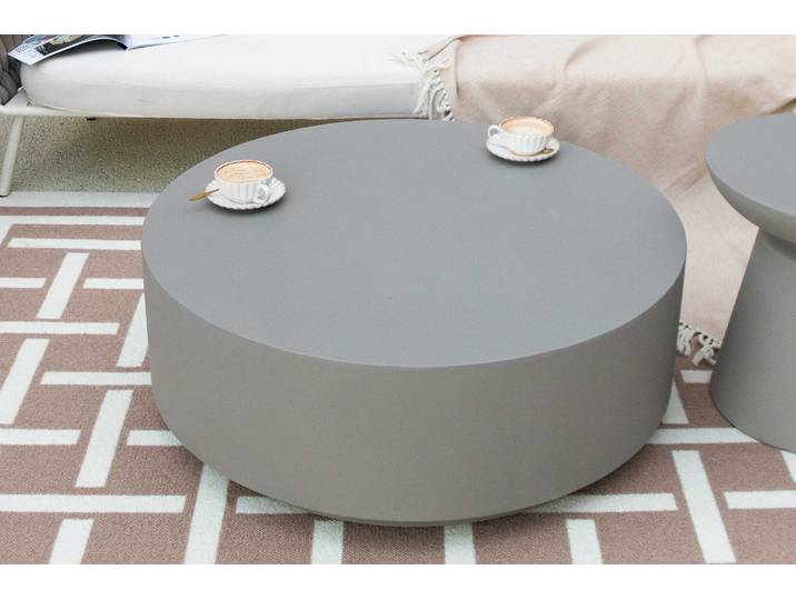 ROME Couchtisch aus Beton exklusiv modern 101.6 x 101.6 x 36 cm