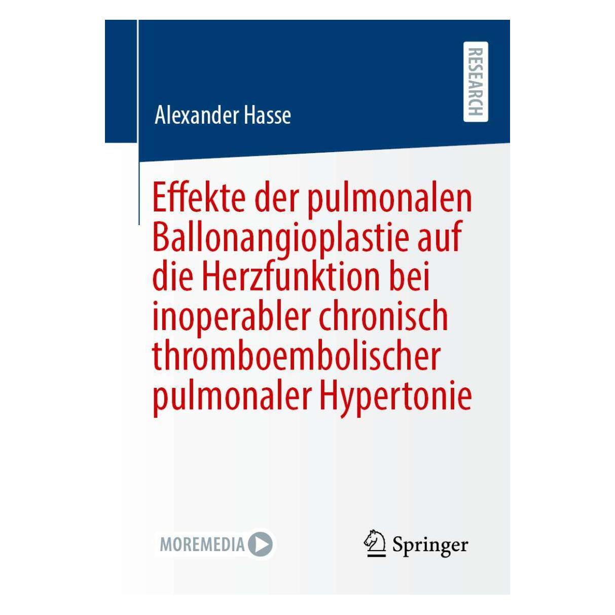 Springer Effekte der pulmonalen Ballonangioplastie auf die Herzfunktion bei inoperabler chronisch thromb (Deutsch, Softcover, Alexander Hasse) (41808512)