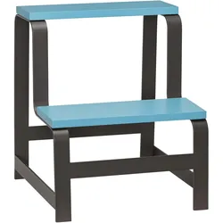 Hübsch, Hocker, Step Hocker Blau/Braun (40 x 44 x 49 cm)