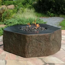 Elementi Gasfeuerstelle "Dukono" in Basalt-Optik,,