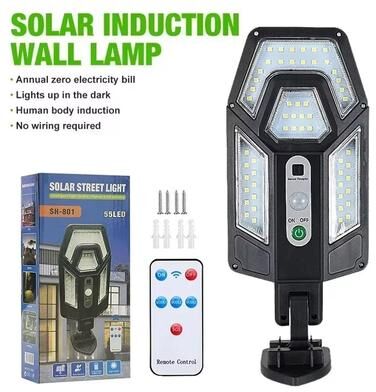 Inspired Finds Powerful LED Solar Outdoor Wall Lamp With Motion Sensor 55led