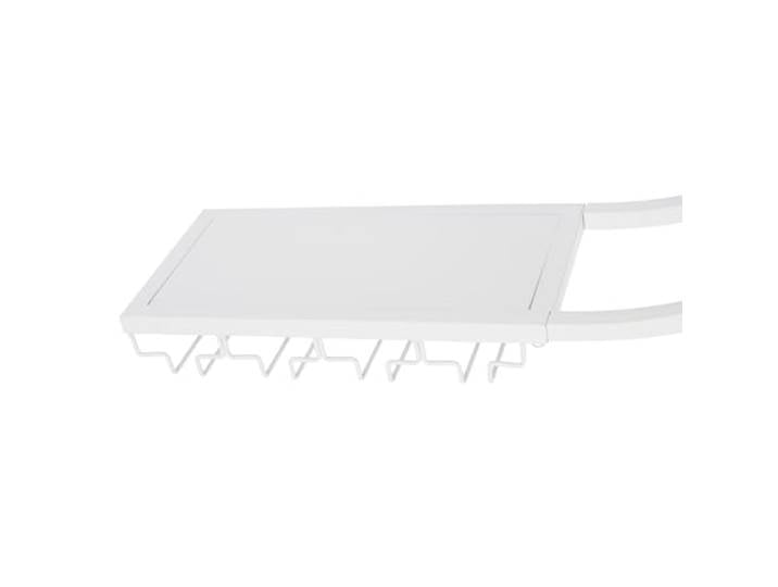 CAIYGG Wand-Weinregal 120x20x120cm Weiß Für Küche Und Wohnzimmer Nachhaltiger Kohlenstoffstahl, 4 Ebenen Stauraum Mit Glashalter, Ideal Für Weinliebhaber