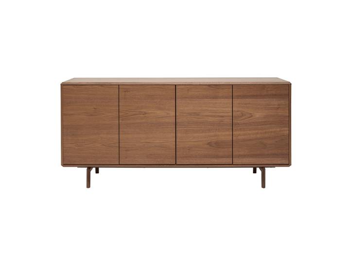 Buffet vintage en bois foncé noyer 4 portes L160 cm SUVA