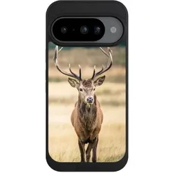 Nivocase Handyhülle für Google Pixel 10 Hülle NIVOpure Case Schwarz Hirsch Wald Wiese (Google Pixel 10), Smartphone Hülle, Schwarz